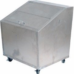 stainless steel storage box with 4 wheel 102 liter 65*50*60 cm