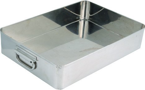 stainless steel oven pan with rounded edges and 2 handle 65*50*10 cm