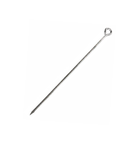 stainless steel meat /chicken barbeque skewer with small ring