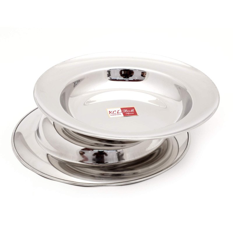 stainless steel 18/8 pasta plate 21 cm