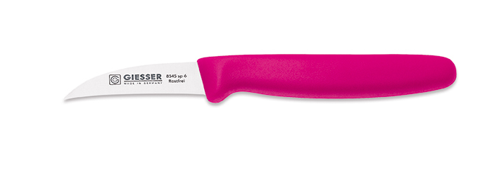 Bird's beak peeling knife 6 cm pink