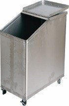 stainless steel storage box with 4 wheel 82 liter 65*35*50 cm