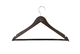 wooden hanger with rubber stick dark brown