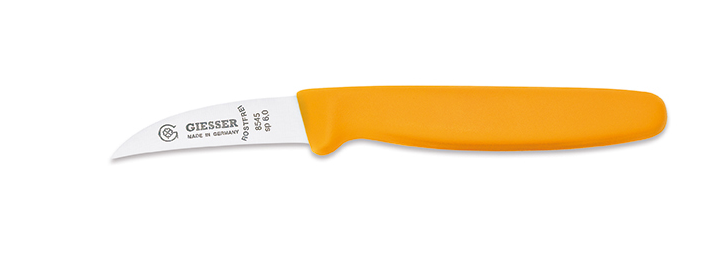 Bird's beak peeling knife 6 cm yellow