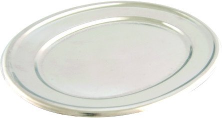 stainless steel round service tray 50 cm