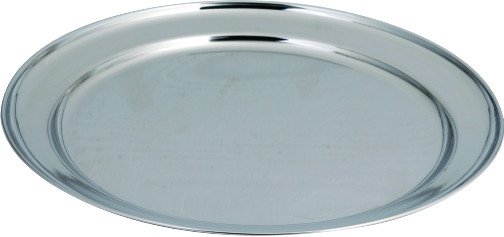 stainless steel round service tray 44 cm